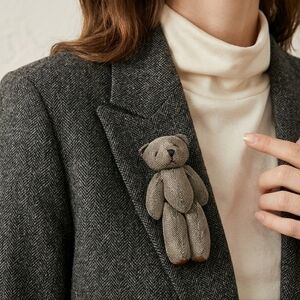 Women's Charcoal Herringbone Blazer Jacket